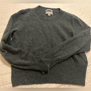 J. Crew Cashmere Charcoal Crew Neck Sweater